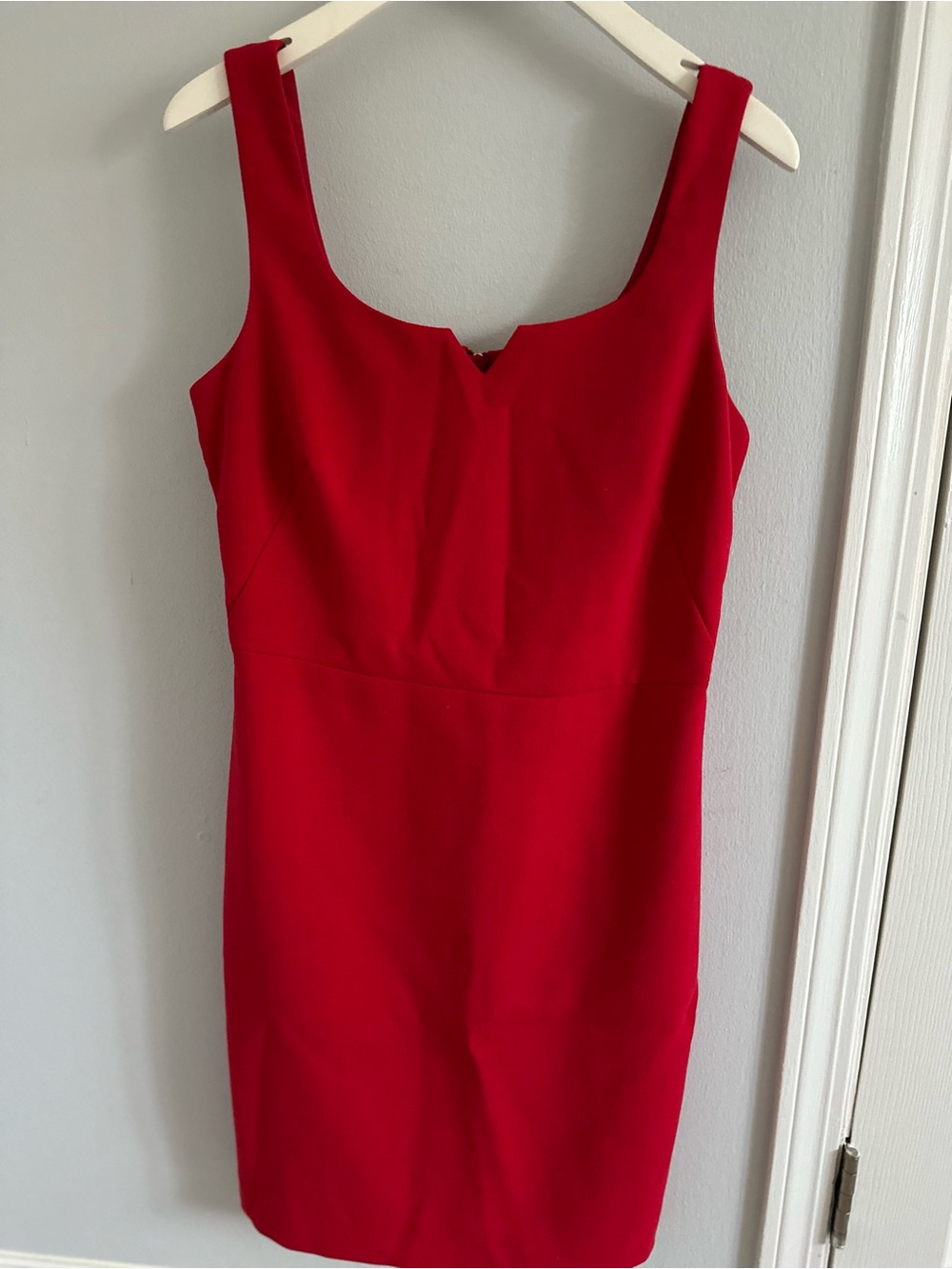 The Limited Red Square-Neck Mini Dress